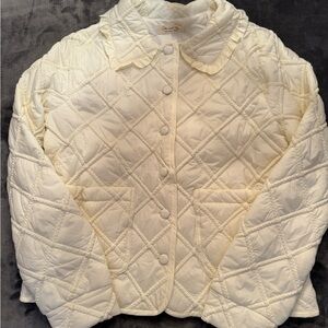 NWT Doe & Rae Cream Quilted Puffer Jacket